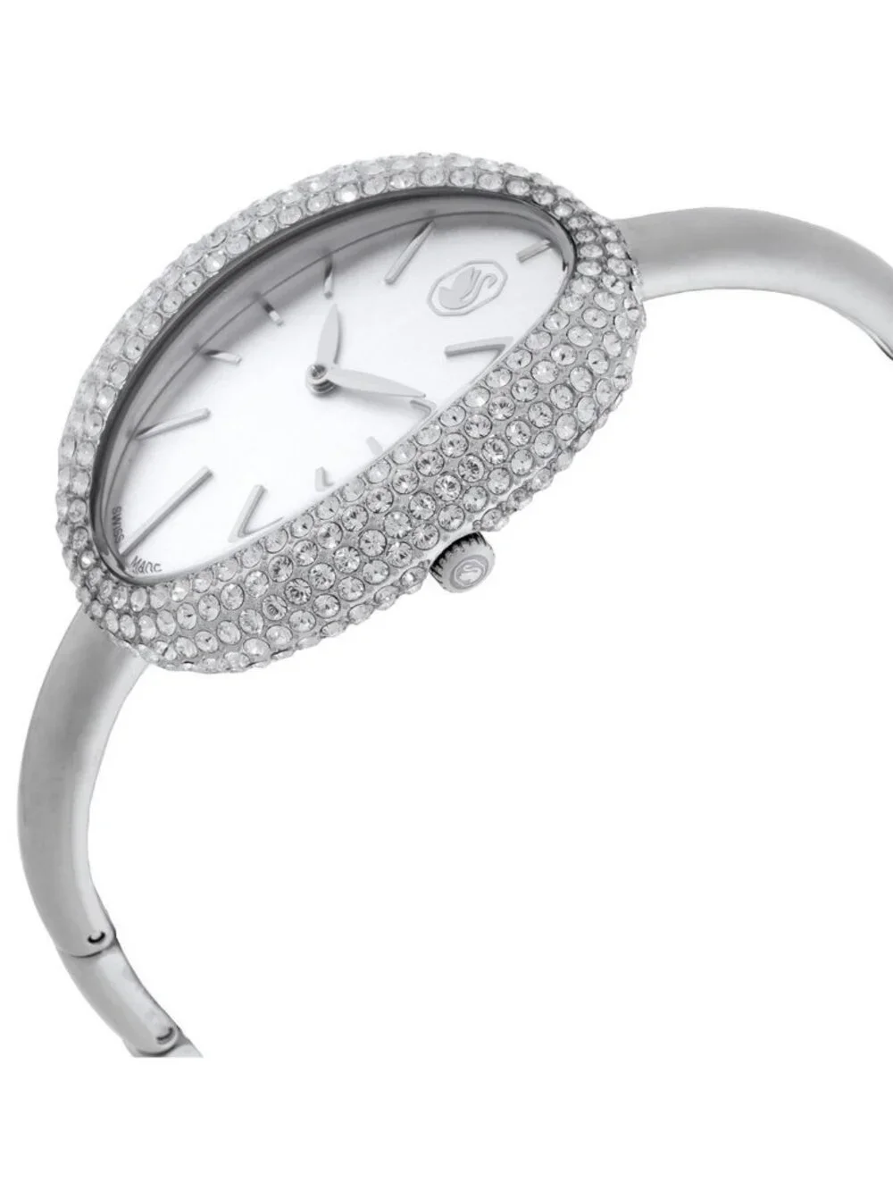 NWT Swarovski Imber Quartz Crystal Silver Dial Ladies Watch